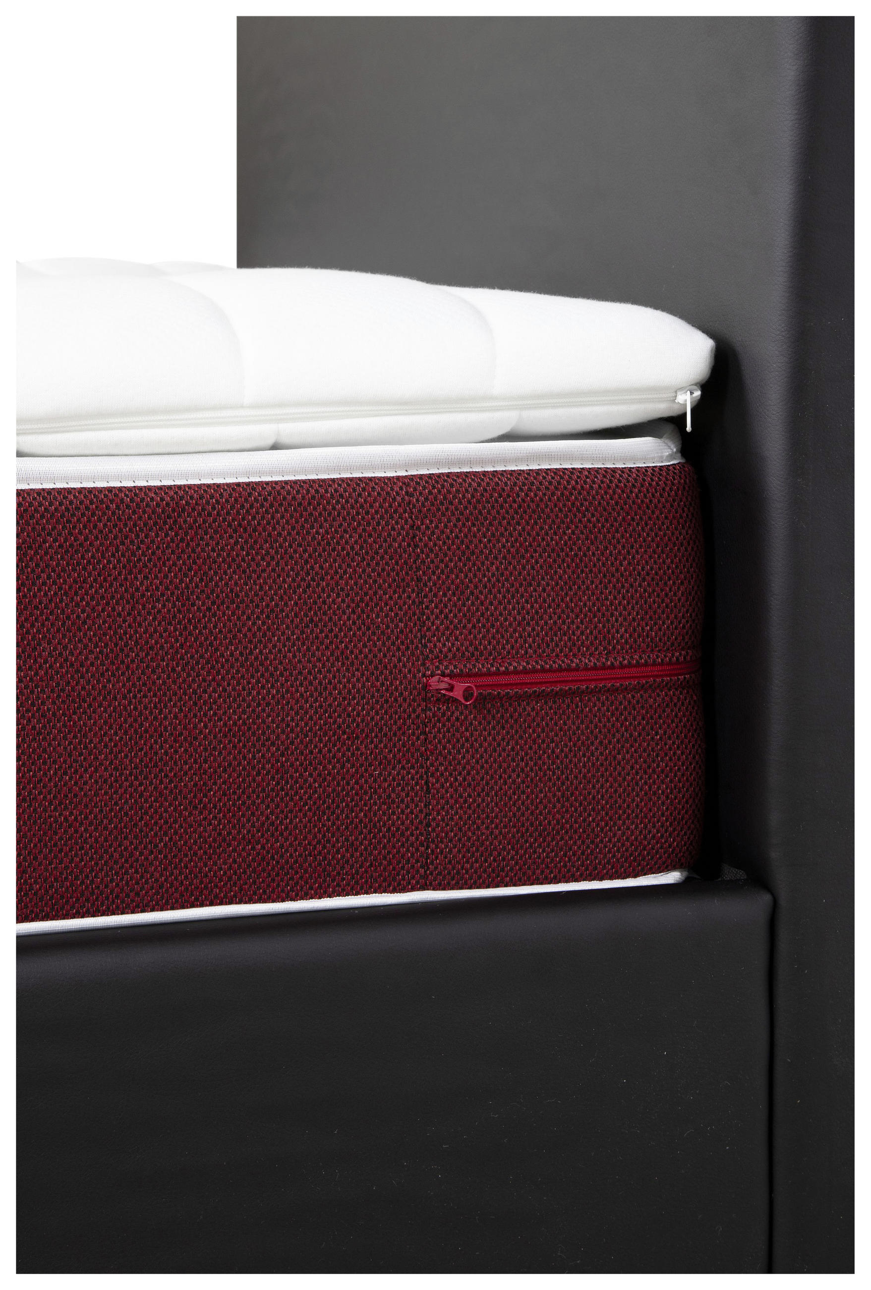BOXBETT 120/200 cm  in Rot, Schwarz  - Rot/Schwarz, Konventionell, Holz/Holzwerkstoff (120/200cm) - Carryhome