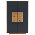 SCHUHSCHRANK 72/112/37 cm  - Eichefarben/Anthrazit, MODERN, Glas/Holz (72/112/37cm) - Linea Natura