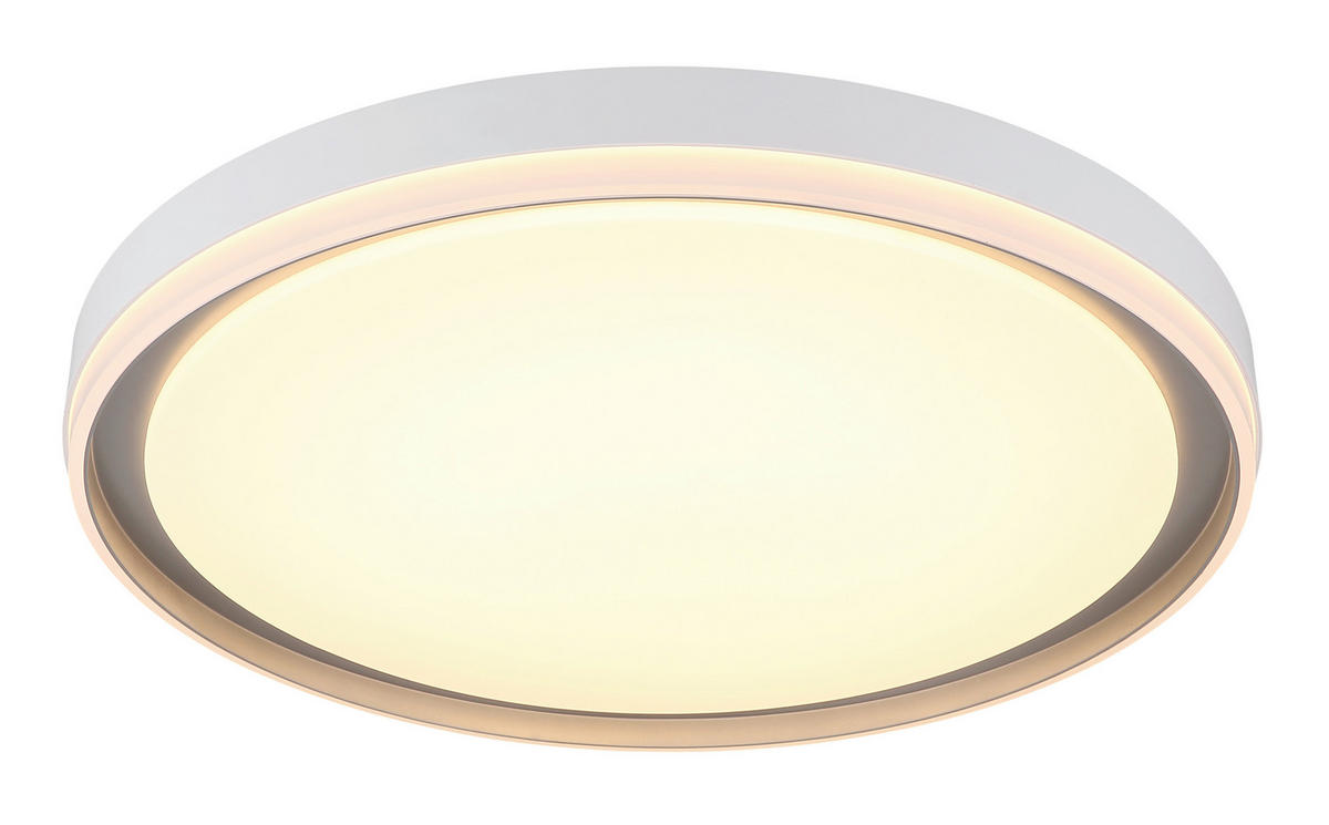 STROPNÍ LED SVÍTIDLO, 50/8 cm  - bílá/barvy stříbra, Design, kov/plast (50/8cm) - Globo