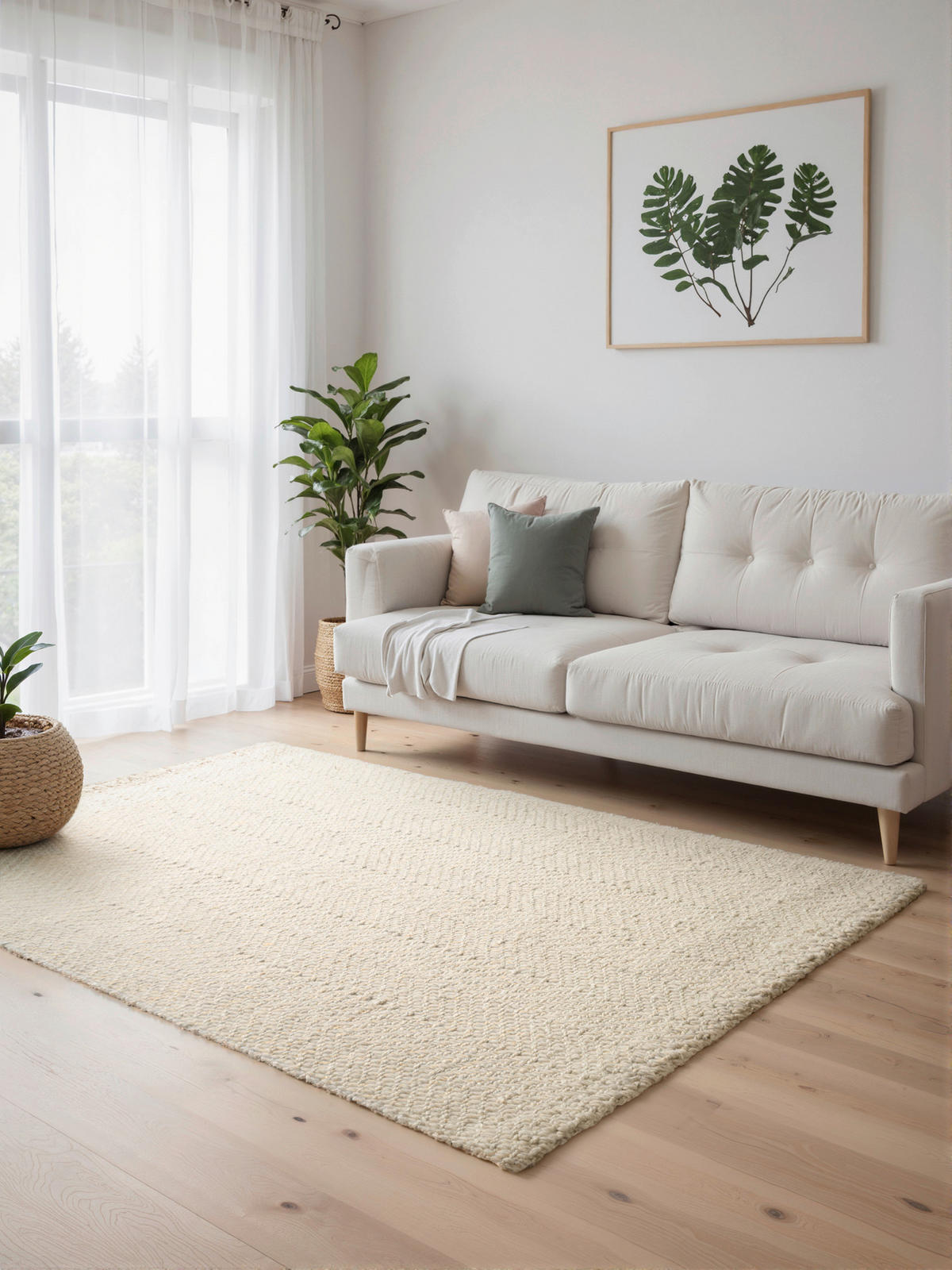 WOLLTEPPICH 160/230 cm Majoli Creme  - Creme, Basics, Textil (160/230cm) - Elle Decoration