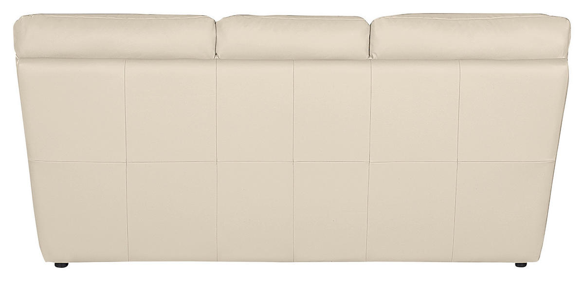 SCHLAFSOFA in Leder Beige  - Beige/Schwarz, Design, Leder/Kunststoff (205/92/85cm) - Livetastic