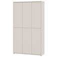 SCHUHSCHRANK  in 109,2/191,9/34,9 cm  - Sandfarben/Grau, Basics, Holzwerkstoff/Kunststoff (109,2/191,9/34,9cm) - Xora
