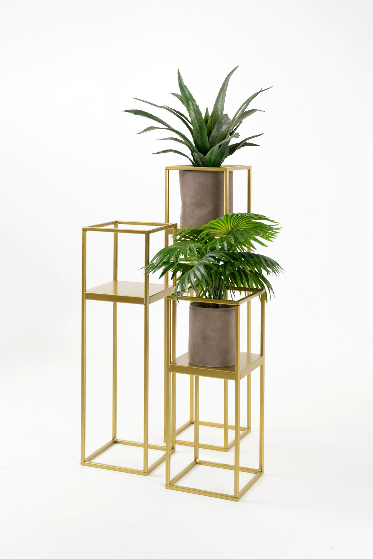 BLUMENSTÄNDER in Metall  - Goldfarben, Basics, Metall (19/47/19cm)