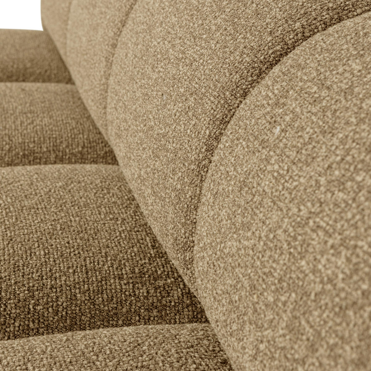 SITZBANK 164/83/73 cm Bouclé Dunkelgelb Kunststoff  - Dunkelgelb/Schwarz, MODERN, Kunststoff/Textil (164/83/73cm) - Livetastic