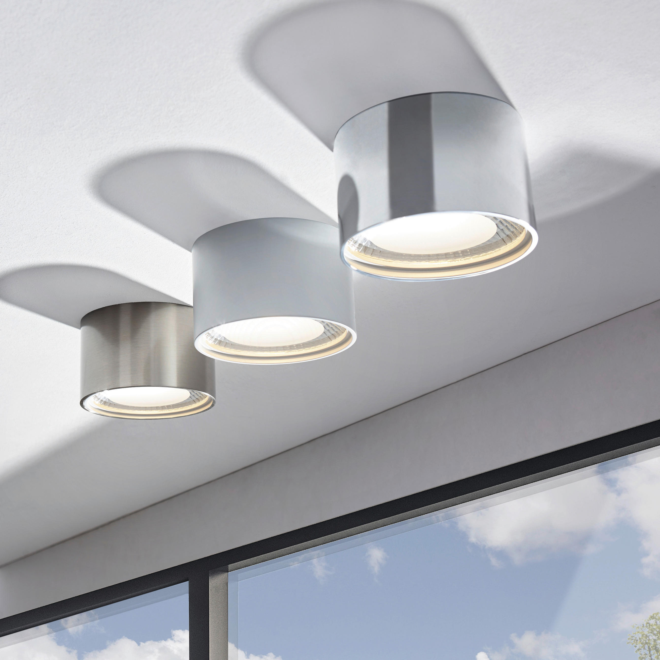 LED-DECKENLEUCHTE 11,3/8 cm   - Basics, Metall (11,3/8cm)