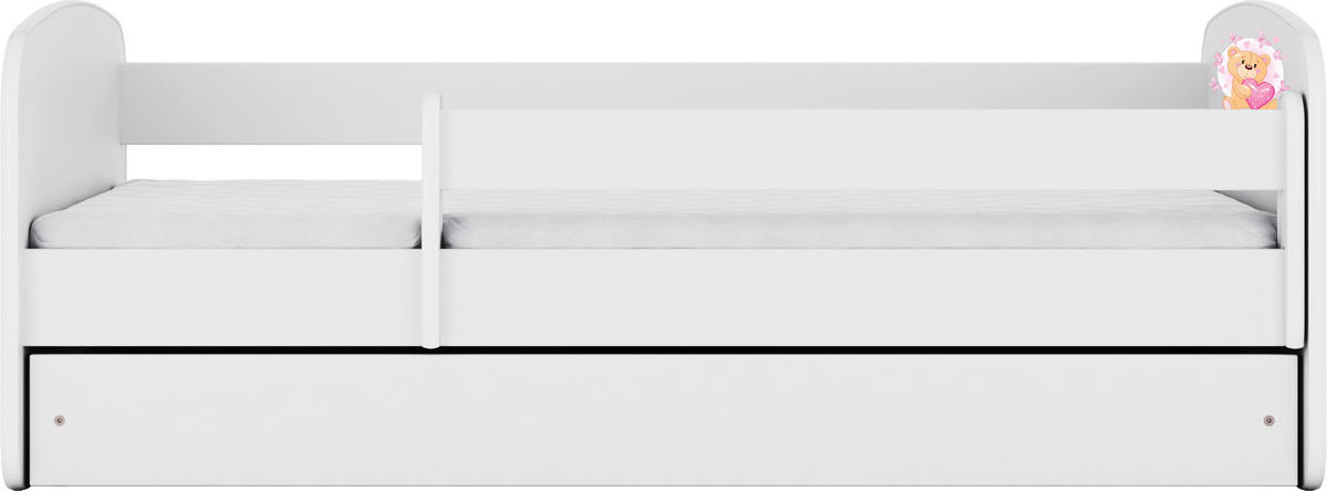 KINDER-/JUNIORBETT - Birkefarben/Weiß, MODERN, Holz/Holzwerkstoff (80/160cm) - MID.YOU