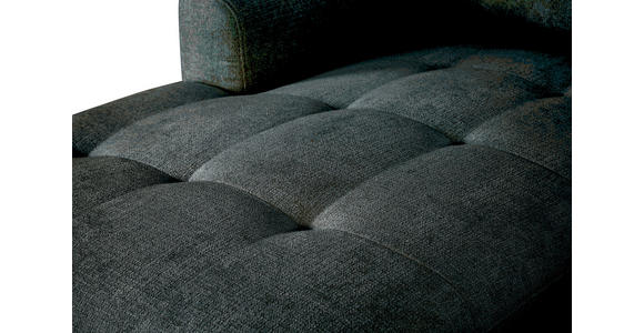 WOHNLANDSCHAFT Grau Chenille  - Schwarz/Grau, KONVENTIONELL, Textil/Metall (160/340/188cm) - Xora
