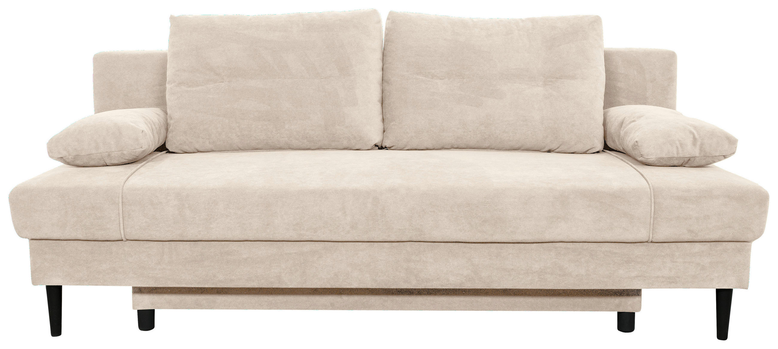 SCHLAFSOFA Webstoff Creme  - Creme/Schwarz, KONVENTIONELL, Holz/Kunststoff (199/88/88cm) - Carryhome