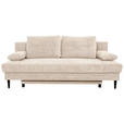 SCHLAFSOFA Webstoff Creme  - Creme/Schwarz, KONVENTIONELL, Holz/Kunststoff (199/88/88cm) - Carryhome