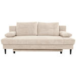 SCHLAFSOFA Webstoff Creme  - Creme/Schwarz, KONVENTIONELL, Holz/Kunststoff (199/88/88cm) - Carryhome