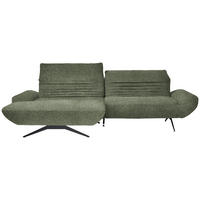ECKSOFA  in Bouclé Grün  170-195/280 cm  - Schwarz/Grün, Design, Textil/Metall (170-195/280cm) - Dieter Knoll