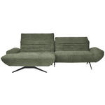 ECKSOFA  in Bouclé Grün  170-195/280 cm  - Schwarz/Grün, Design, Textil/Metall (170-195/280cm) - Dieter Knoll