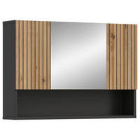 SPIEGELSCHRANK 80/55/17 cm  - Eiche Artisan, Basics, Glas/Holzwerkstoff (80/55/17cm) - MID.YOU