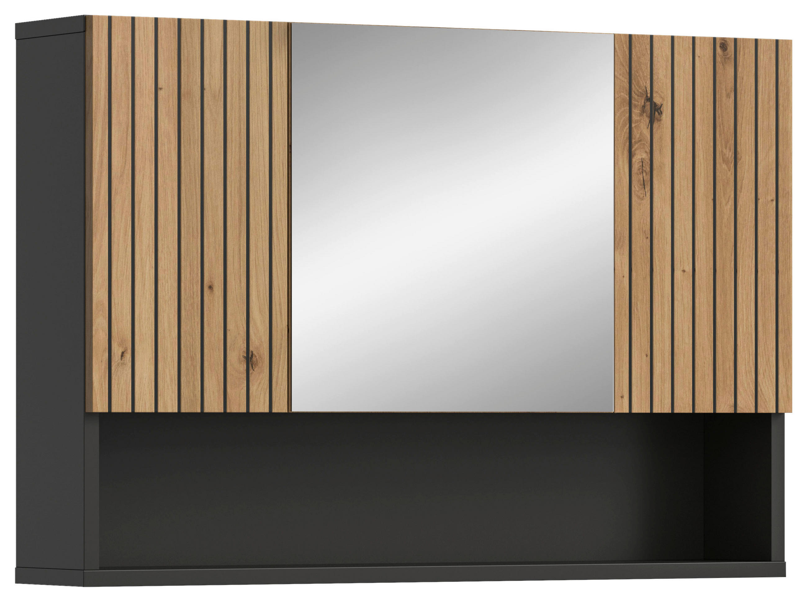 Mid.you Spiegelschrank Eiche Artisan 80x55x17 cm