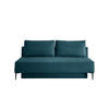 SCHLAFSOFA in Cord Petrol  - Petrol/Schwarz, Modern, Textil/Metall (198/90/100cm) - Livetastic
