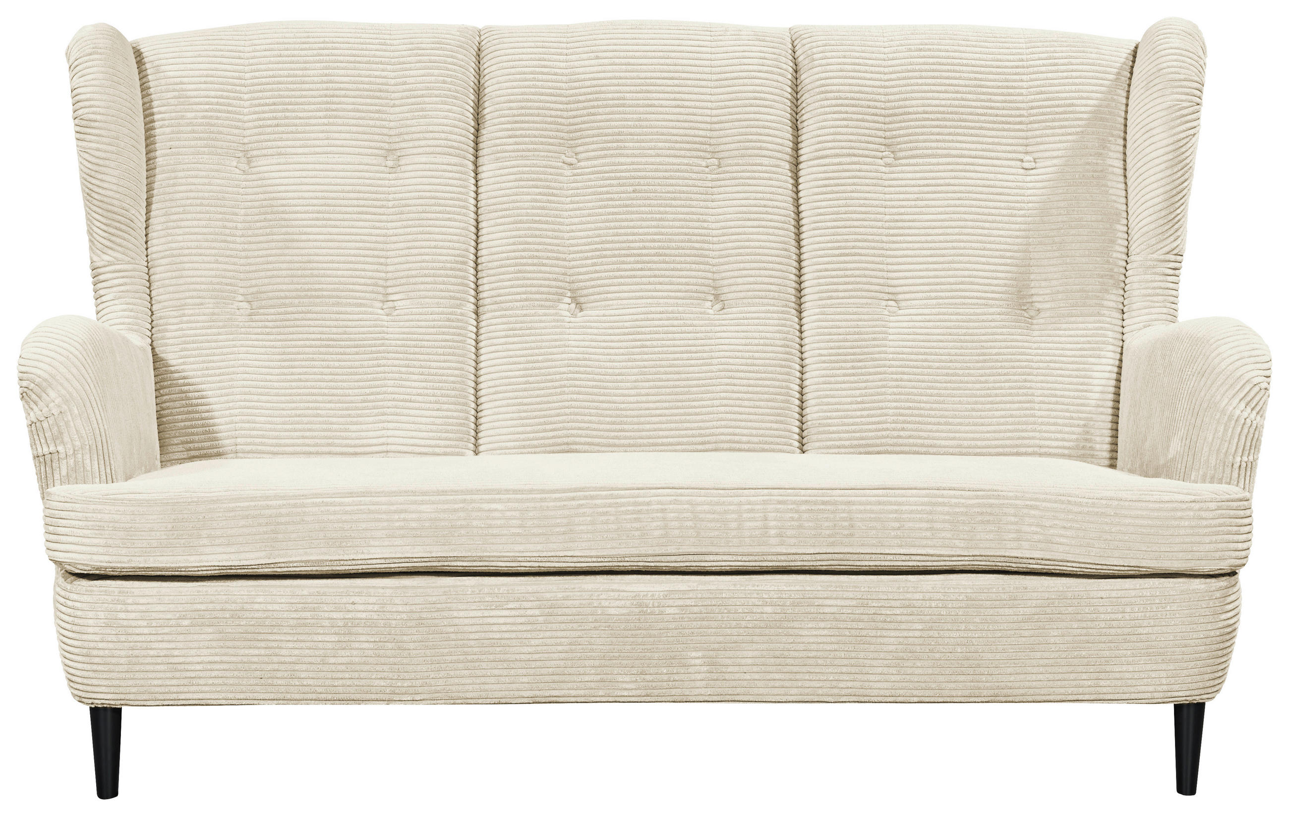 KÖKSSOFFA i manchester cremefärgad  - svart/cremefärgad, Klassisk, trä/textil (176/103/98cm) - MID.YOU