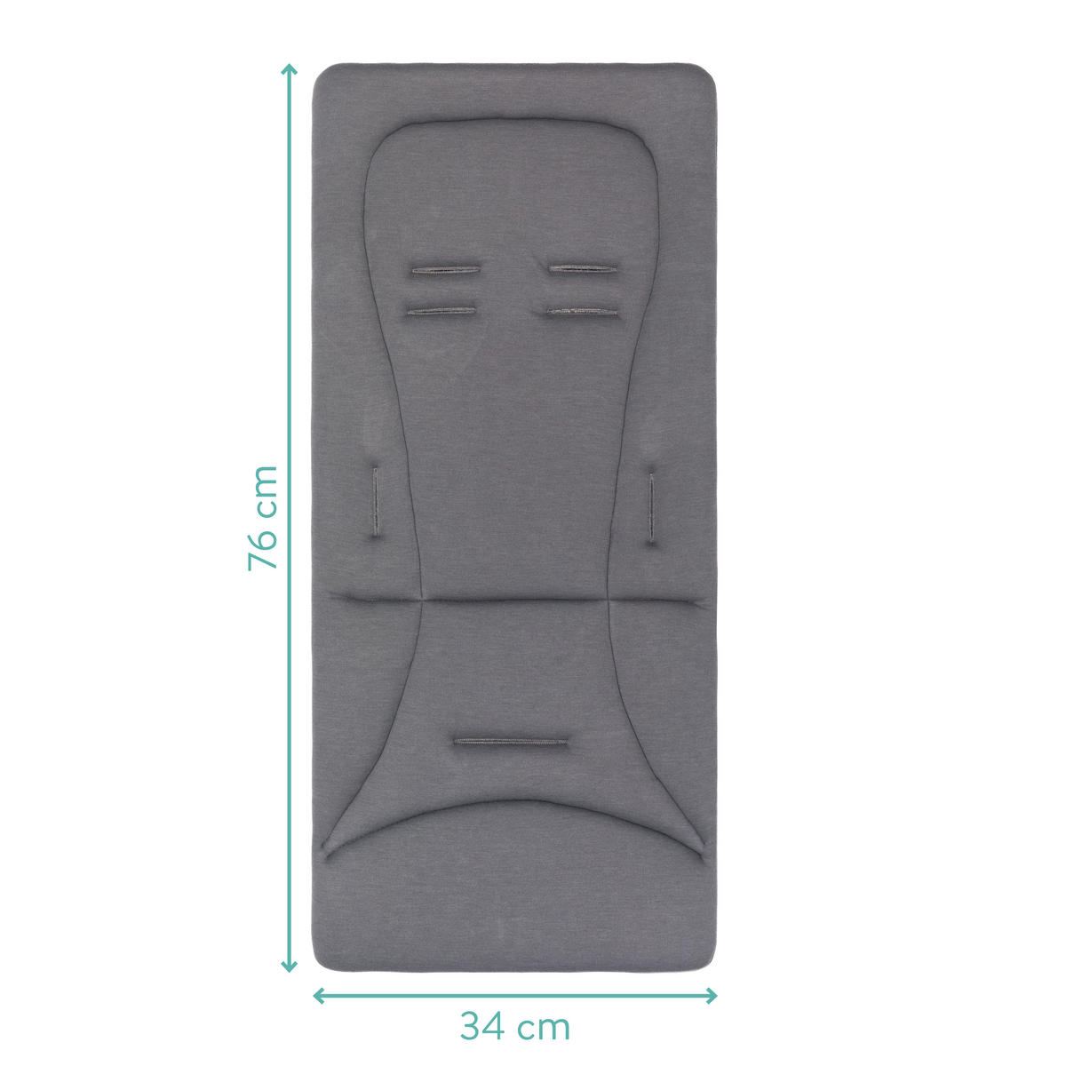 KINDERWAGENEINLAGE - Grau, Basics, Kunststoff/Textil (30/73cm) - Jimmylee