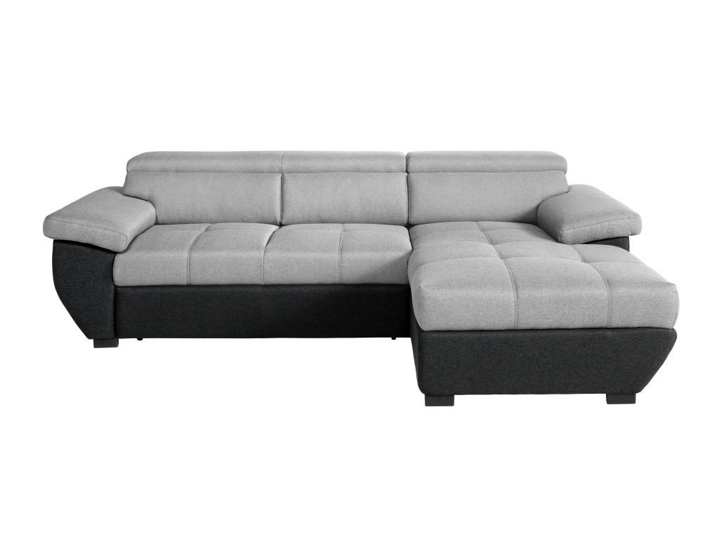 WOHNLANDSCHAFT in Flachgewebe Grau, Schwarz  - Schwarz/Grau, Konventionell, Kunststoff/Textil (267/170cm) - Livetastic