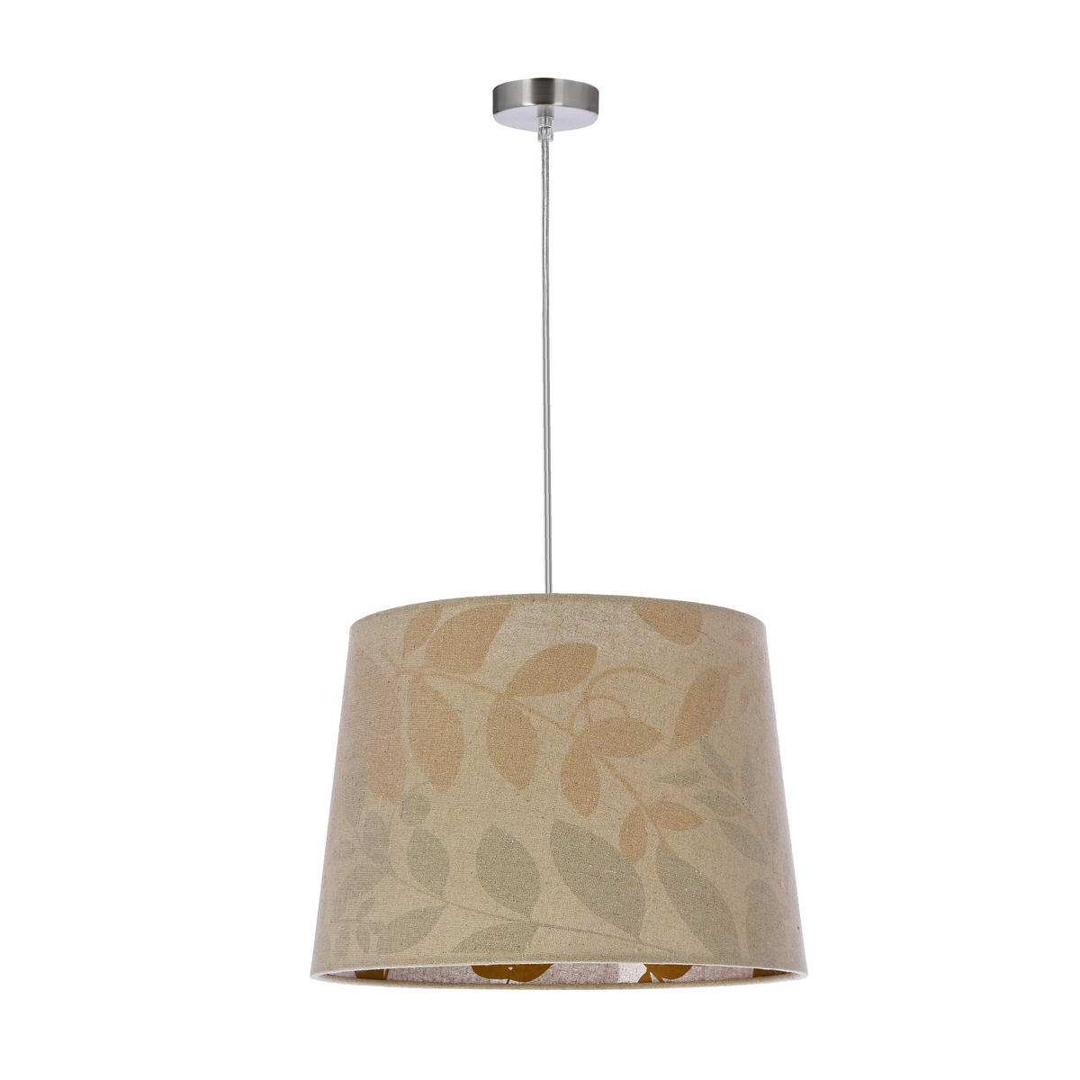 HÄNGELEUCHTE Mirage 35/35/110 cm   - Chromfarben/Beige, Basics, Kunststoff/Metall (35/35/110cm)