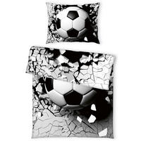 LICENSZ ÁGYNEMŰHUZAT-GARNITÚR 140/200 cm  - fekete/fehér, Basics, textil (140/200cm) - Herding