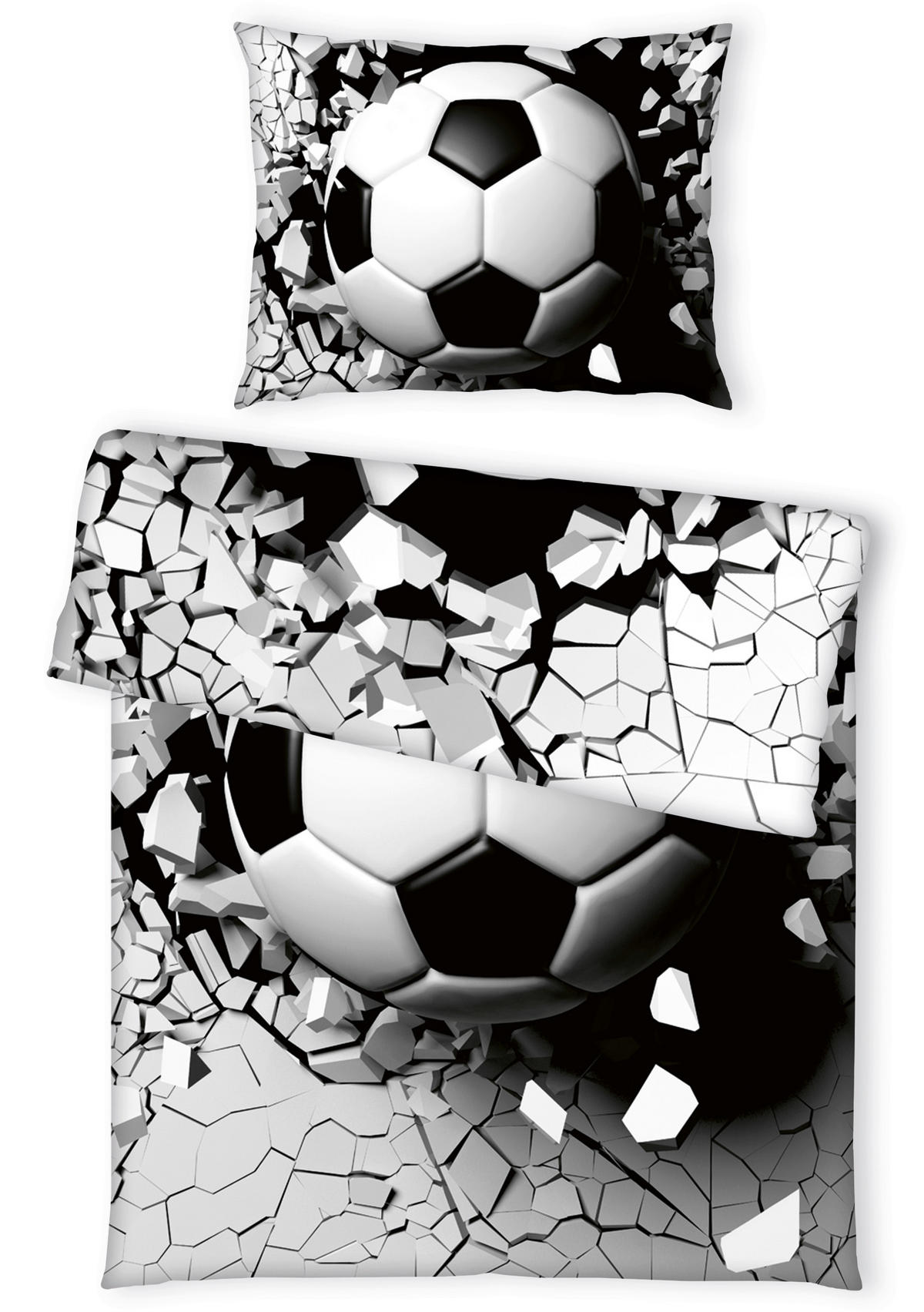 LICENSZ ÁGYNEMŰHUZAT-GARNITÚR 140/200 cm  - fekete/fehér, Basics, textil (140/200cm) - Herding