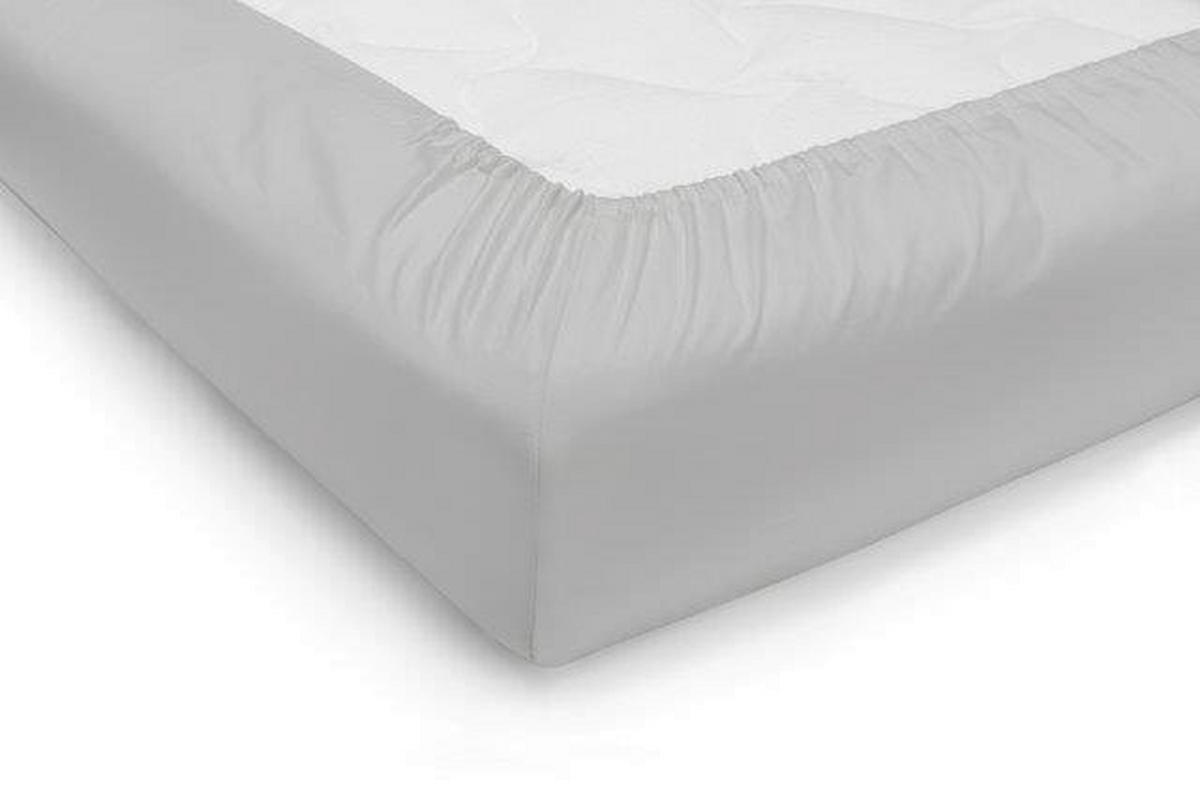 SPANNBETTTUCH 180-200/200 cm  - Hellgrau, Basics, Textil (180-200/200cm)