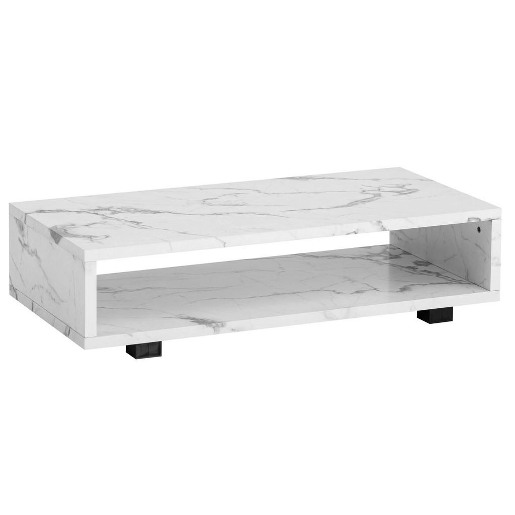 Livetastic KONFERENČNÍ STOLEK, bílá, kompozitní dřevo, 100/50/25 cm