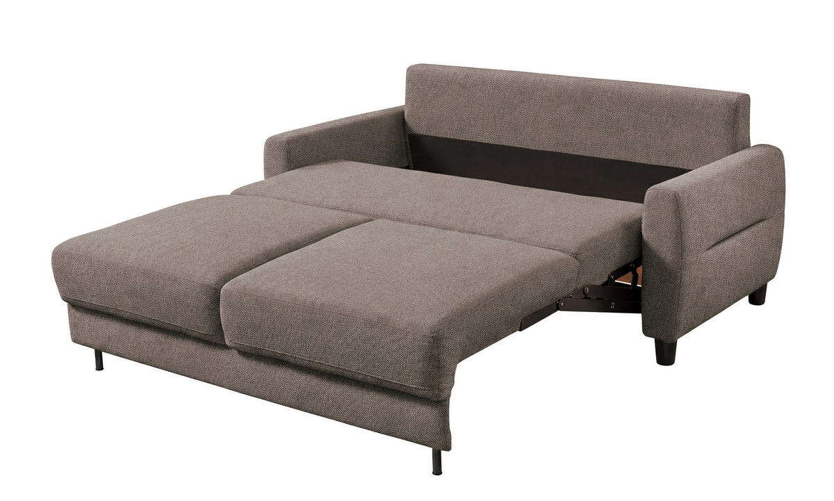 SCHLAFSOFA Chenille Braun  - Schwarz/Braun, Modern, Holz/Textil (192/83/99cm) - MID.YOU