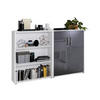 AKTENSCHRANK Weiß, Anthrazit Hochglanz  - Anthrazit Hochglanz/Weiß, MODERN, Holzwerkstoff (168,8/113,6/33cm) - MID.YOU