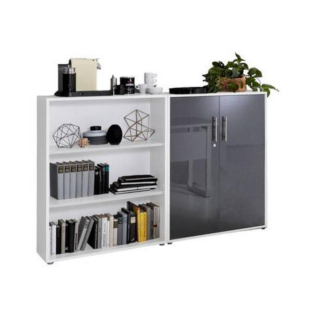 Office Edition B: 168,8 Cm Anthrazit/weiß