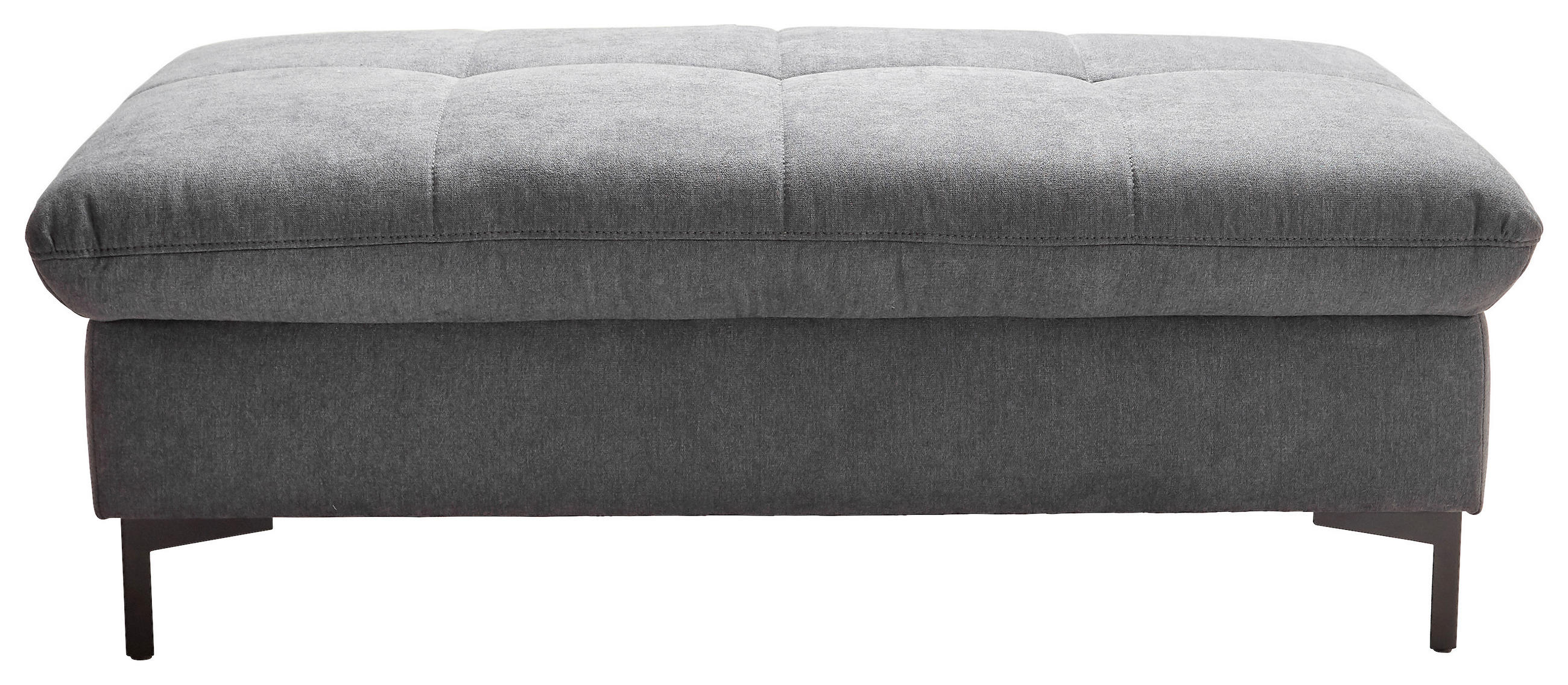 HOCKER in Textil Grau  - Schwarz/Grau, Design, Textil (124/46/68cm) - Xora