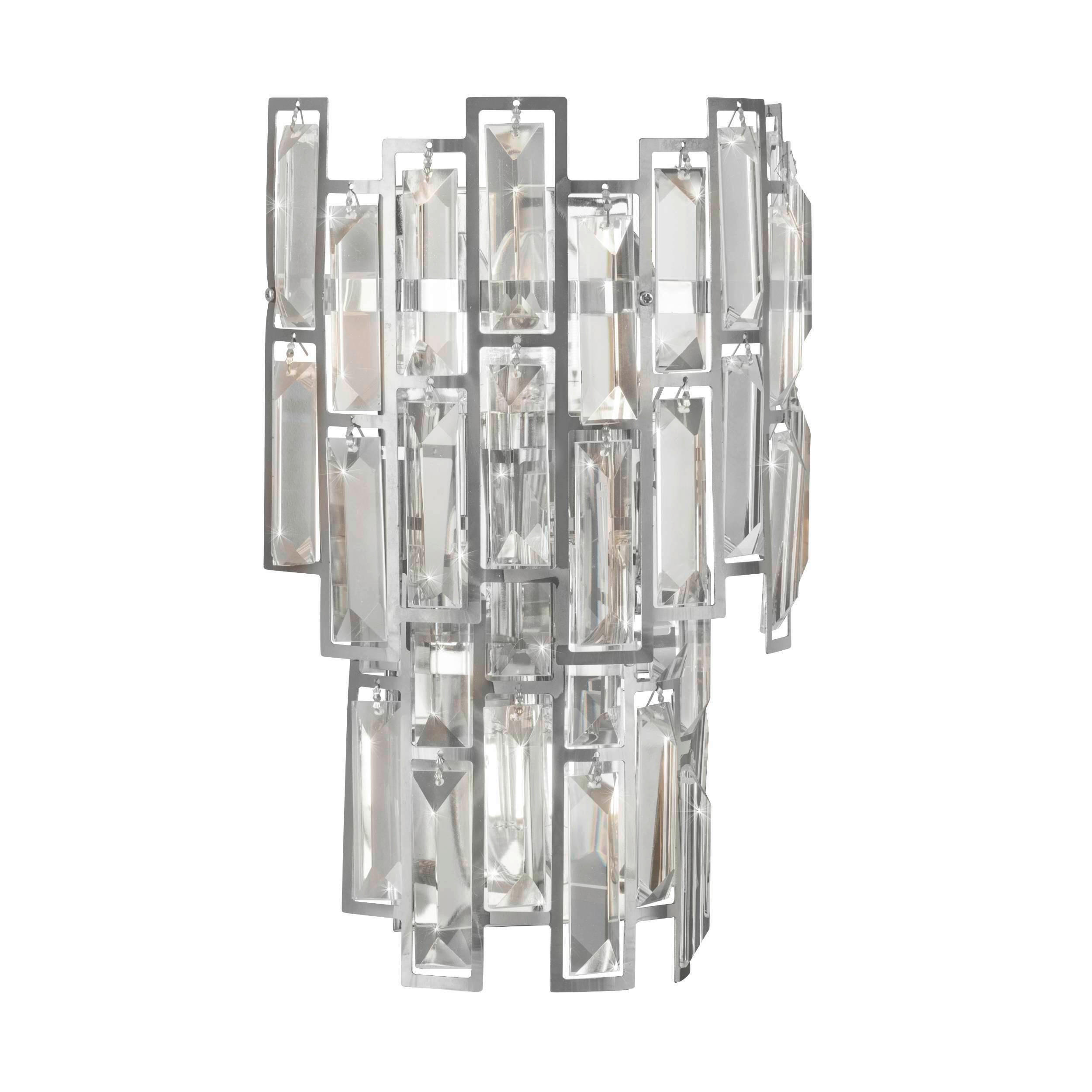 APLICĂ DE PERETE - transparent, Design, sticlă/metal (21,5/0/33cm)