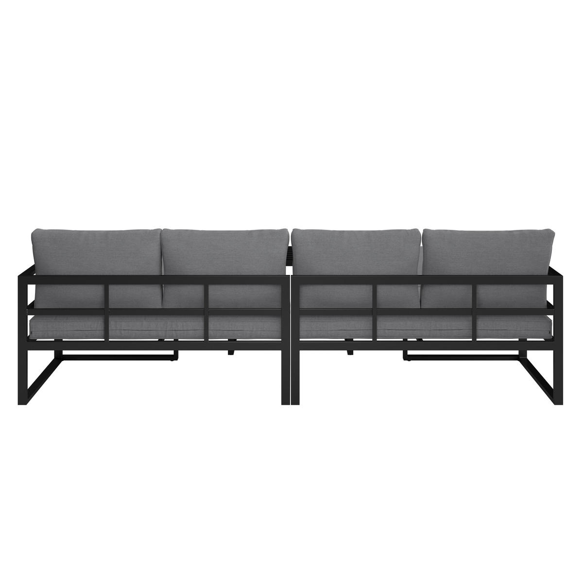 LOUNGEGARNITUR 5-teilig  188/250 cm  Eisen  - Anthrazit/Grau, Design, Textil/Metall (188/250cm) - Ambia Garden