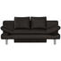 SCHLAFSOFA in Leder Dunkelbraun - Chromfarben/Dunkelbraun, MODERN, Leder/Metall (214/90/93cm) - Novel SCHLAFSOFA in Leder Dunkelbraun - Chromfarben/Dunkelbraun, MODERN, Leder/Metall (214/90/93cm) - Novel