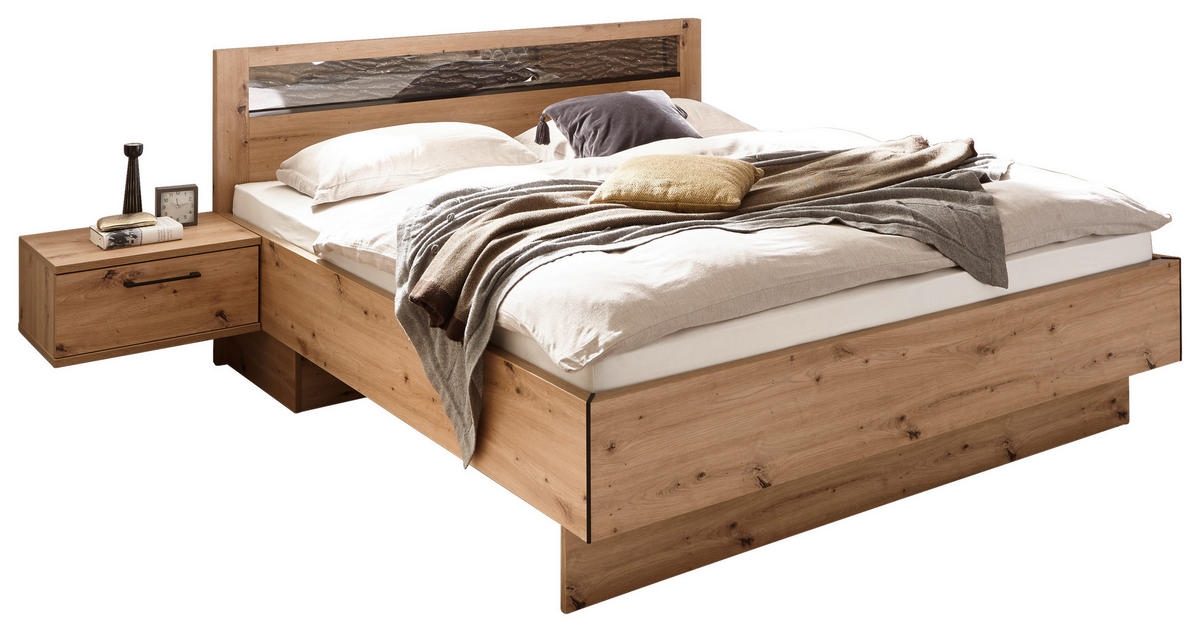 BETTANLAGE 180/200 cm  in Eichefarben   - Eichefarben, Konventionell, Holzwerkstoff/Kunststoff (180/200cm) - Xora