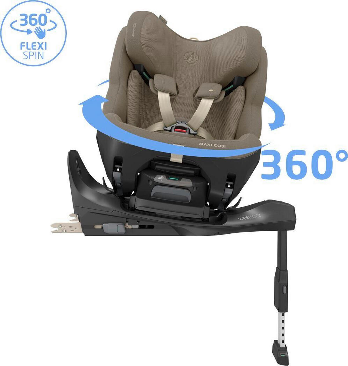 REBOARDER-KINDERSITZ Pearl XL Slide Pro  - Braun, Basics, Kunststoff/Textil (44/76,5/77,3cm) - Maxi-Cosi