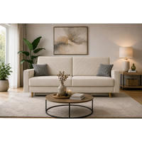 SCHLAFSOFA Beige  - Beige/Schwarz, Design, Holz/Kunststoff (230/96/97cm) - MID.YOU