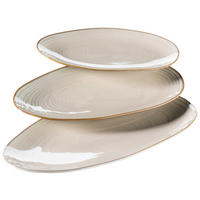 PLATTE NOTTINGHAM 3-TLG  - Beige, Basics, Keramik (21,5/35/8cm) - Mäser
