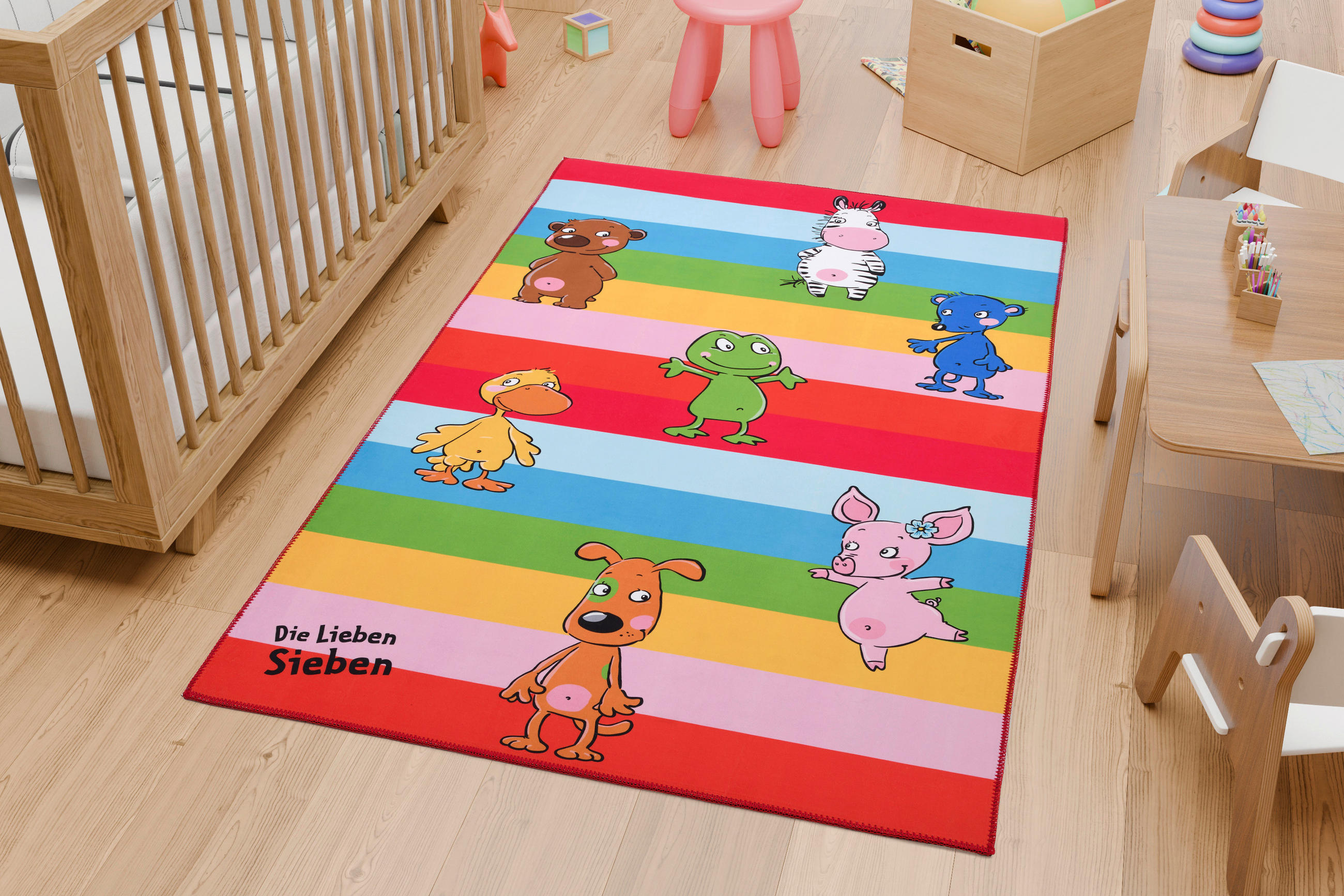 KINDERTEPPICH 100/160 cm Die Lieben Sieben  - Design, Textil (100/160cm)