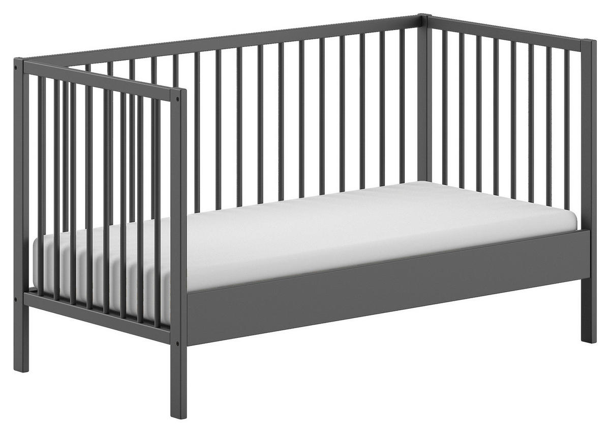 KINDER-/JUNIORBETT 70/140 cm  in Anthrazit  - Anthrazit, MODERN, Holz (70/140cm) - MID.YOU