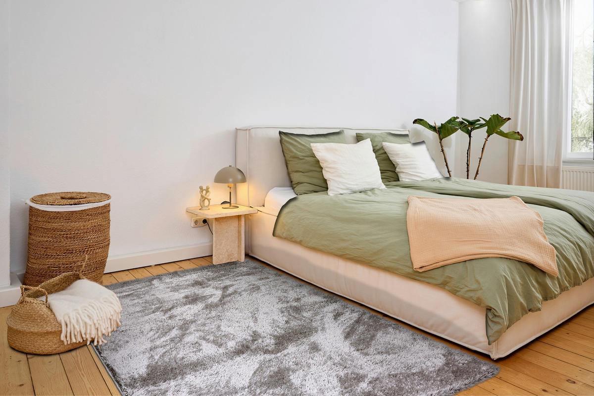 WEBTEPPICH 120/180 cm Paulie Silberfarben rechteckig  - Silberfarben, Basics, Textil (120/180cm) - Astra