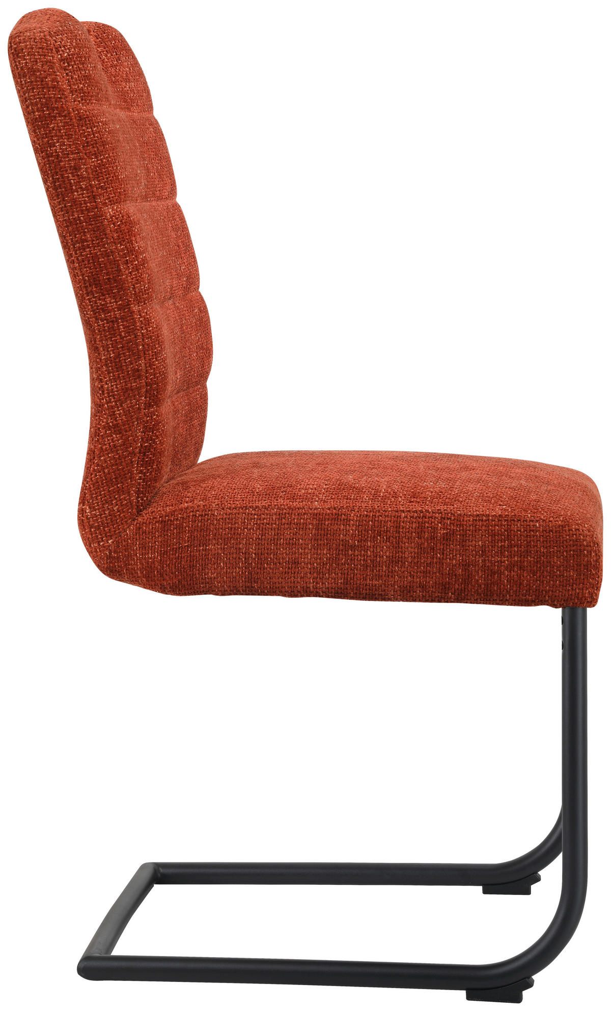 SZÁNKÓTALPAS SZÉK fém, textil fekete, konyak  - fekete/konyak, Design, textil/fém (46/97/59cm) - Novel