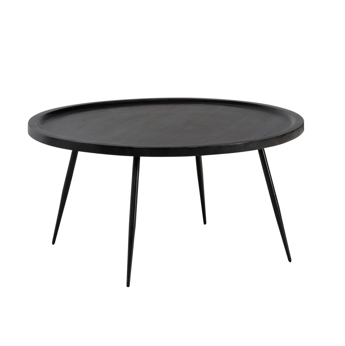 COUCHTISCH in Holz 75/75/38 cm  - Schwarz, Design, Holz/Metall (75/75/38cm) - MID.YOU