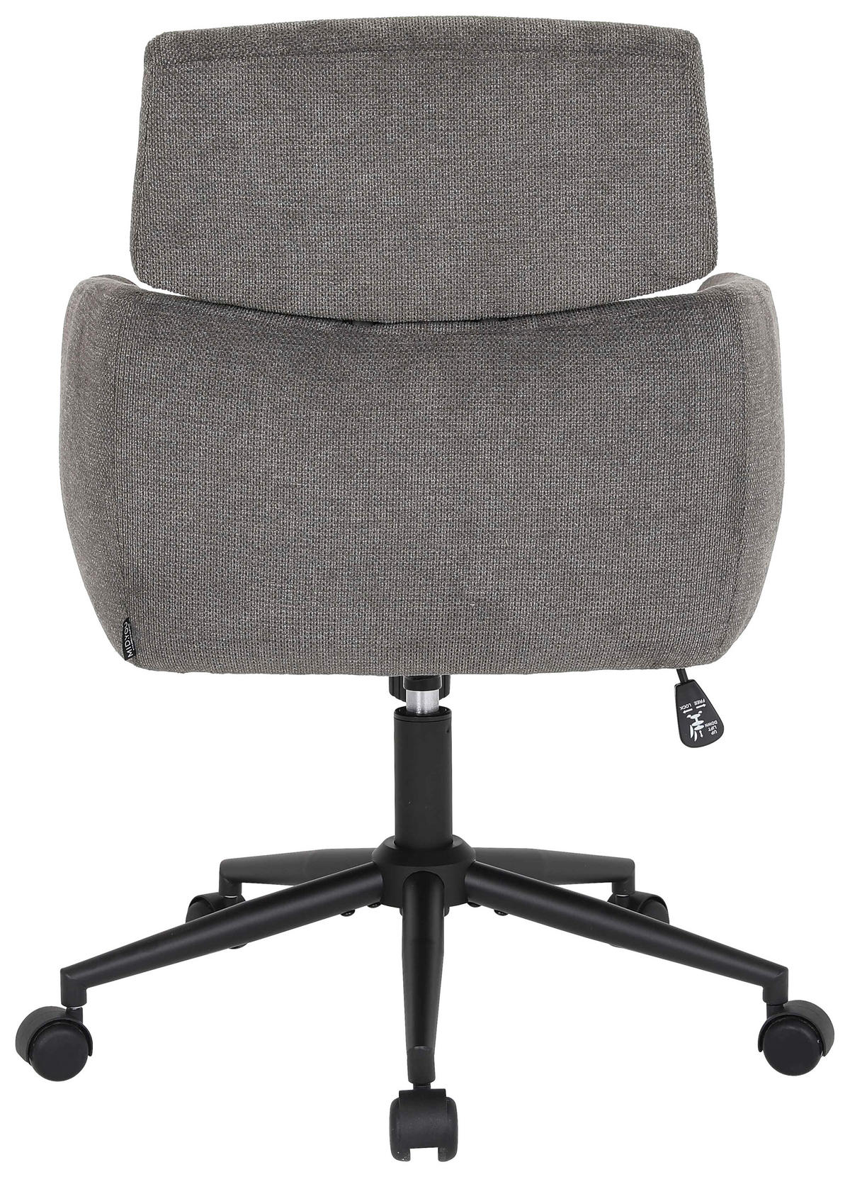 VRTLJIVI STOL les, kovina, umetna masa, tekstil siva  - siva/črna, Moderno, kovina/umetna masa (62/92/100/63cm) - MID.YOU