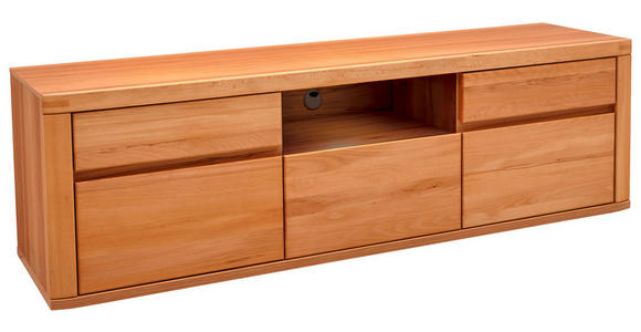 LOWBOARD in 194/58/50 cm - Kernbuche/Grau, KONVENTIONELL, Holz/Holzwerkstoff (194/58/50cm) - Voleo