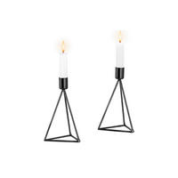 Set De Suporturi Lumânări - negru, Basics, metal (9,5/16,5cm) - Echtwerk