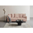 BIGSOFA in Cord Rosa - Schwarz/Rosa, Design, Textil/Metall (226/91/103cm) - Carryhome