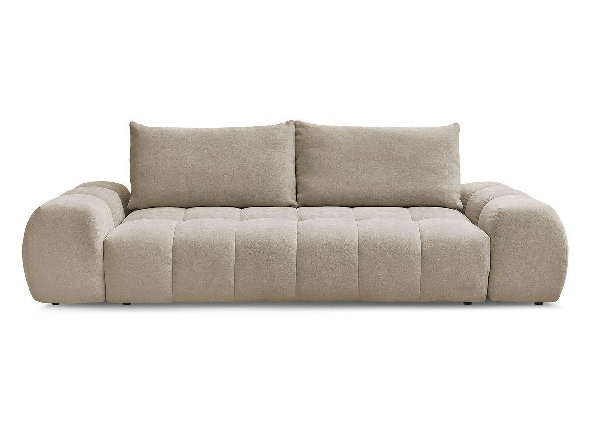 3-SITZER-SOFA EVEREST Struktur Taupe  - Taupe/Schwarz, MODERN, Kunststoff/Textil (278/90/115cm)