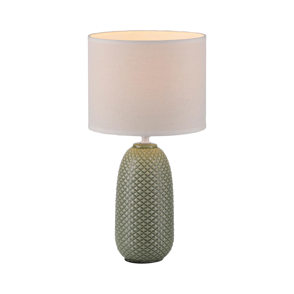 TISCHLEUCHTE PINE 20/20/38 cm  - Weiß/Grün, Design, Glas/Kunststoff (20/20/38cm)