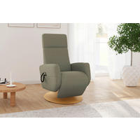 RELAXSESSEL ROCHELLE E Flachgewebe Aufstehhilfe    - Eichefarben/Olivgrün, KONVENTIONELL, Holz/Textil (71/110/82cm) - Sit & More